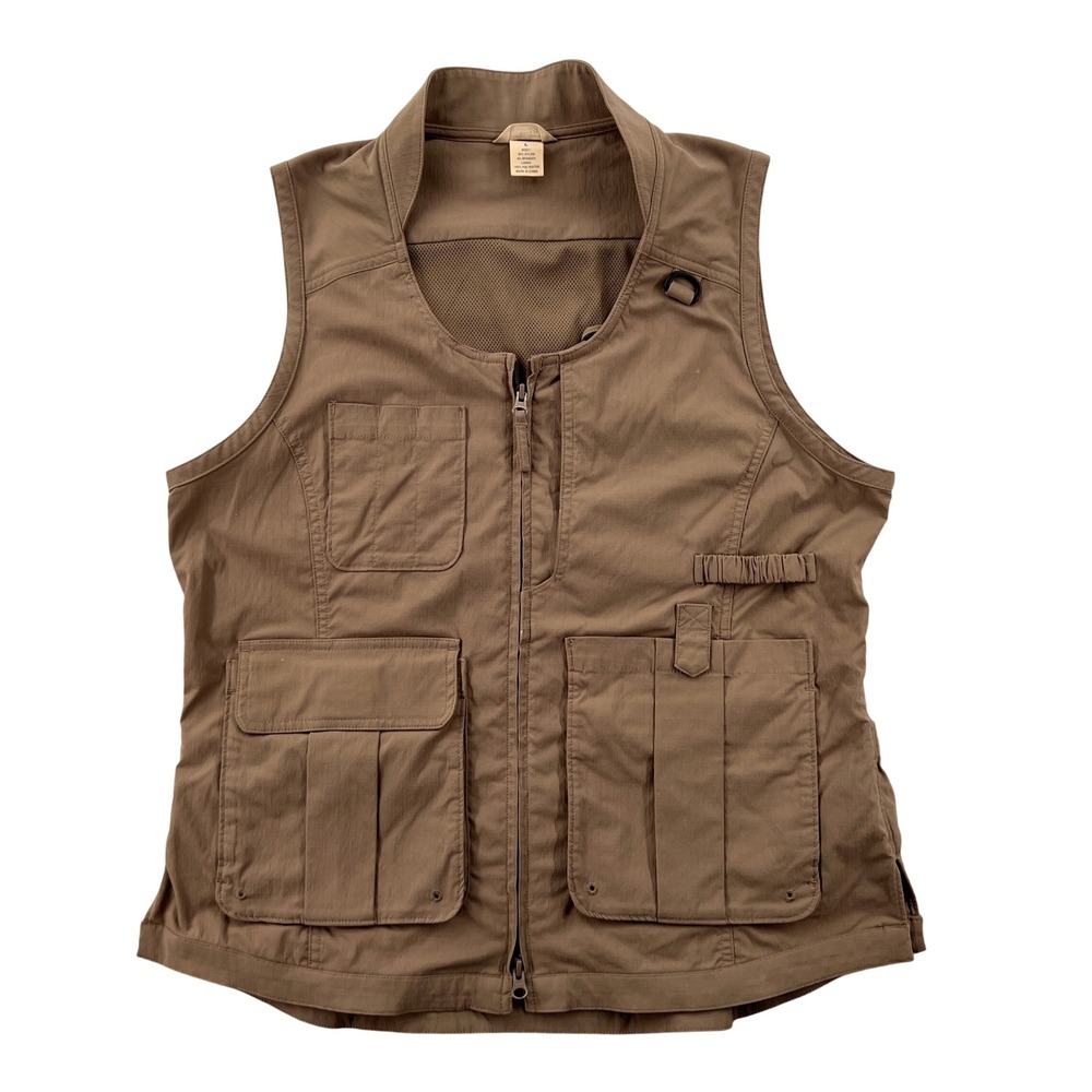 Duluth Trading Co Tan Field Utility Vest with Multiple Pockets